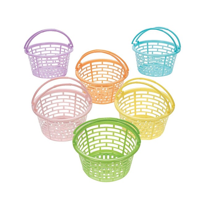 Plastic Pastel Round Baskets