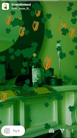 These Instagram filters for St. Patrick's Day 2021 include shamrocks and leprechaun hats.