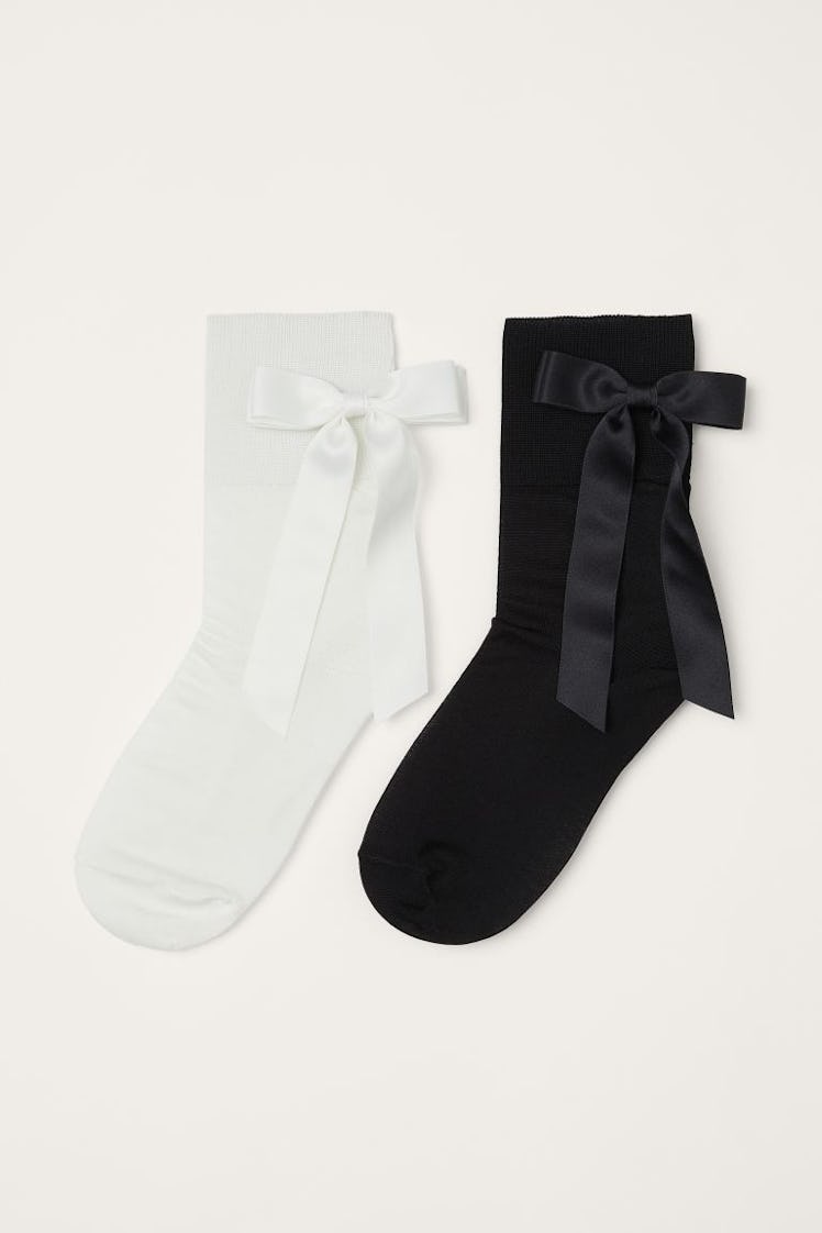 H&M x Simone Rocha 2-Pack Bow-Detail Socks