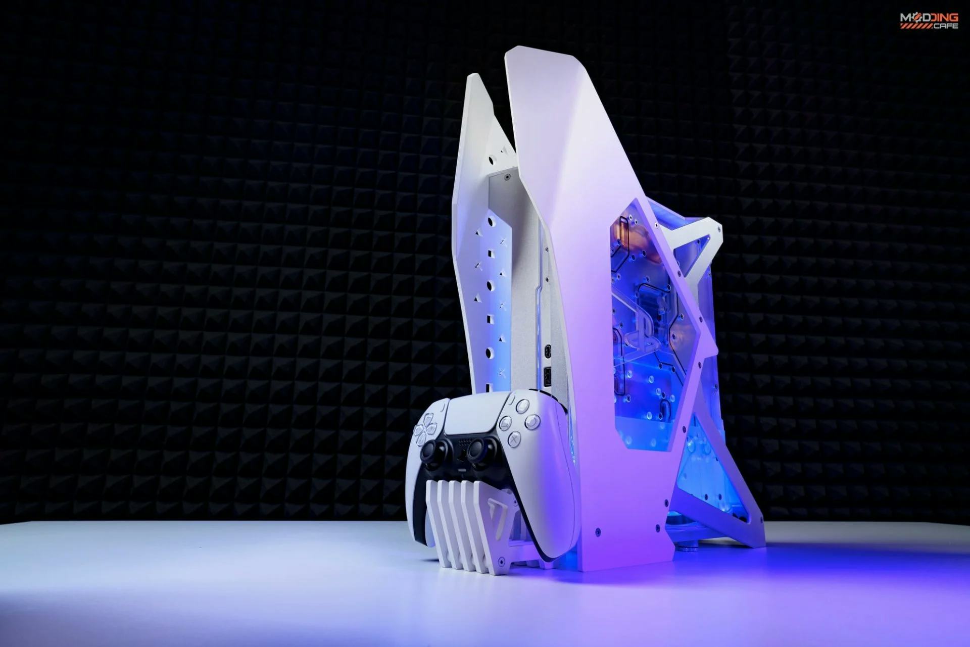 A fully custom PS5 with a liquid cooling system.