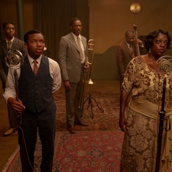 Viola Davis, Chadwick Boseman, and other cast members from 'Ma Rainey's Black Bottom.'