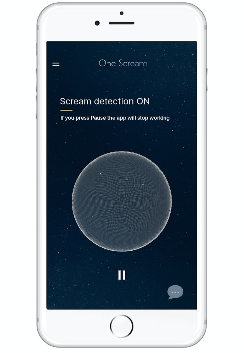 Screenshot of One Scream safety app