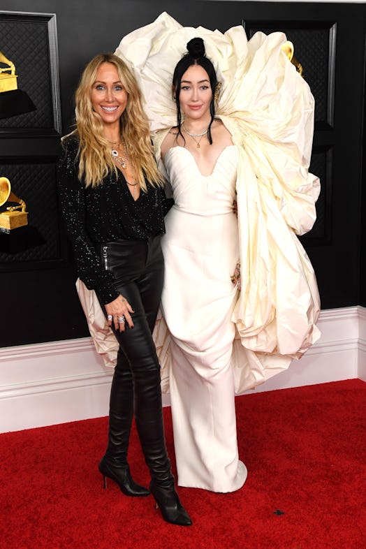 Tish Cyrus and Noah Cyrus attend the 63rd Annual GRAMMY Awards at Los Angeles Convention Center on M...