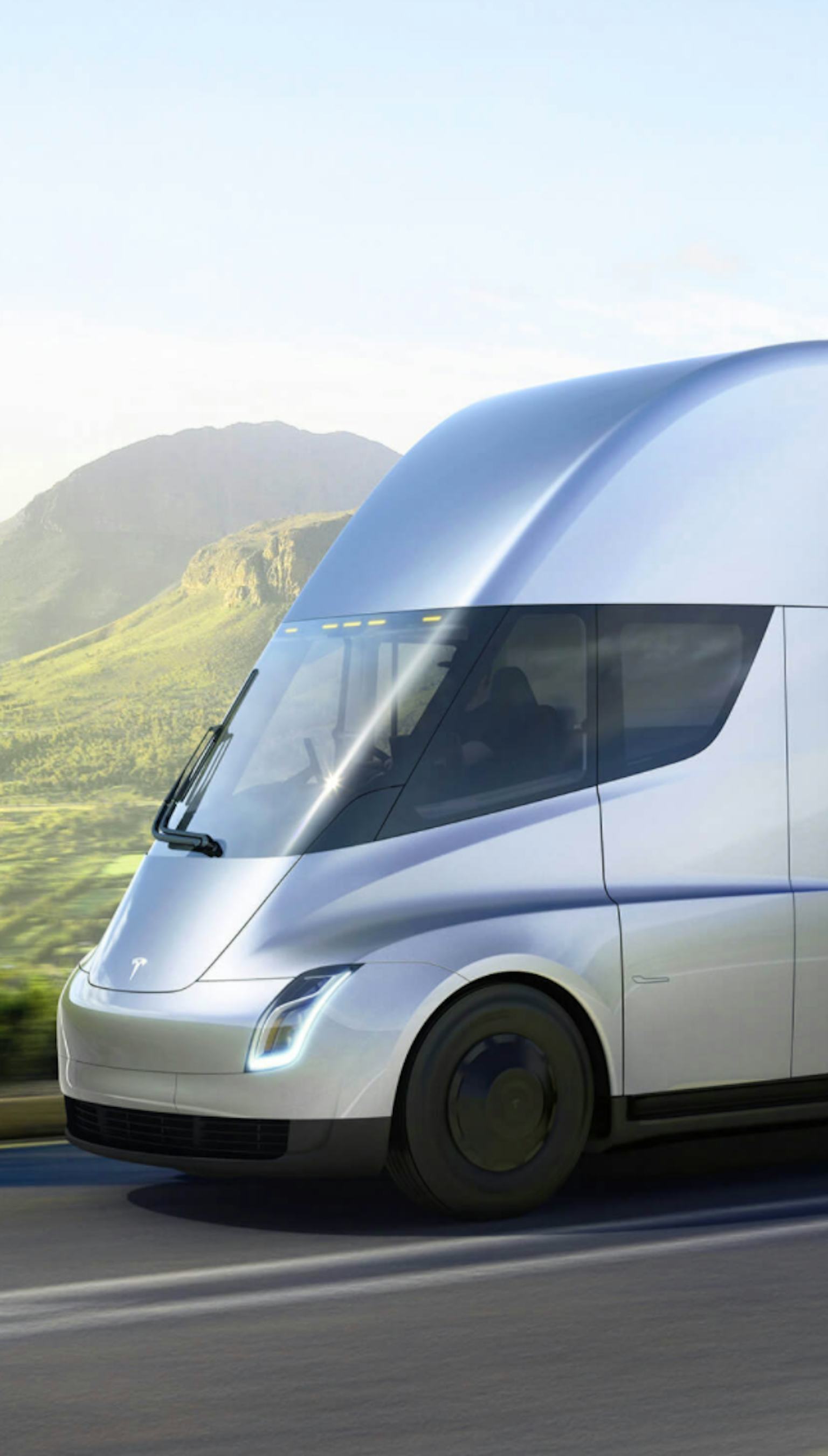 Watch Tesla's new self-driving Semi truck prototype in action