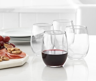 Amazon Basics Stemless Wine Glasses (Set Of 4)