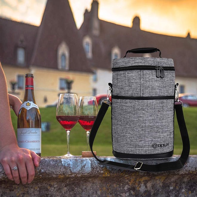 OPUX Two-Bottle Wine Tote Carrier