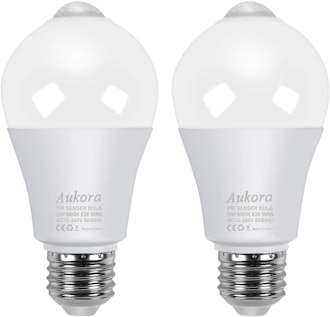 Aukora Motion Sensor Light Bulbs (2-Pack)