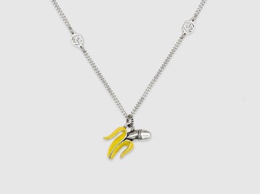 A phallic Gucci banana necklace