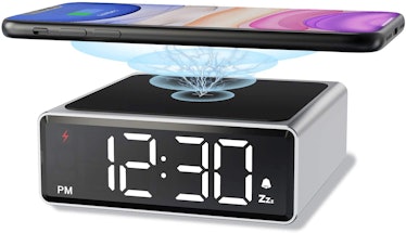 NOKLEAD Alarm Clock with Wireless Phone Charger