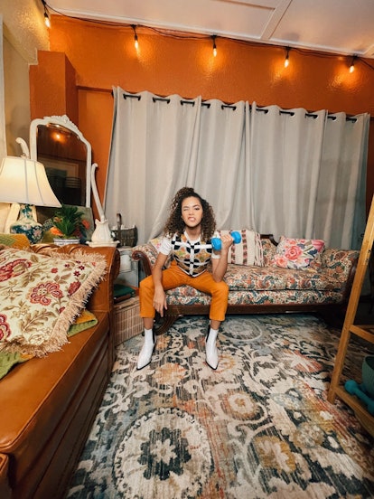 Antonia Gentry  in her living room