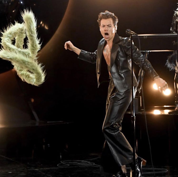 Harry Styles performs at the 2021 Grammy Awards.