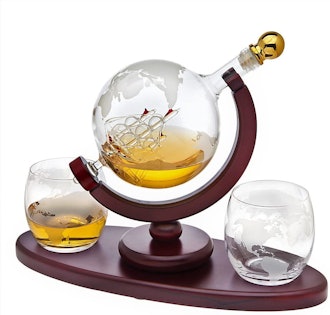 Godinger Whiskey Decanter Globe Set (3 Pieces)