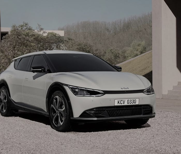 Kia has released pictures of its EV6 battery-electric car.