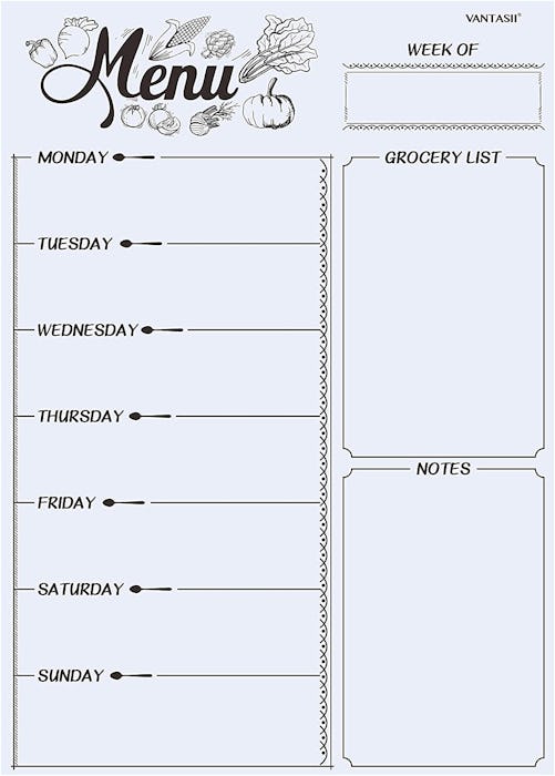 Vantasii Magnetic Shopping List