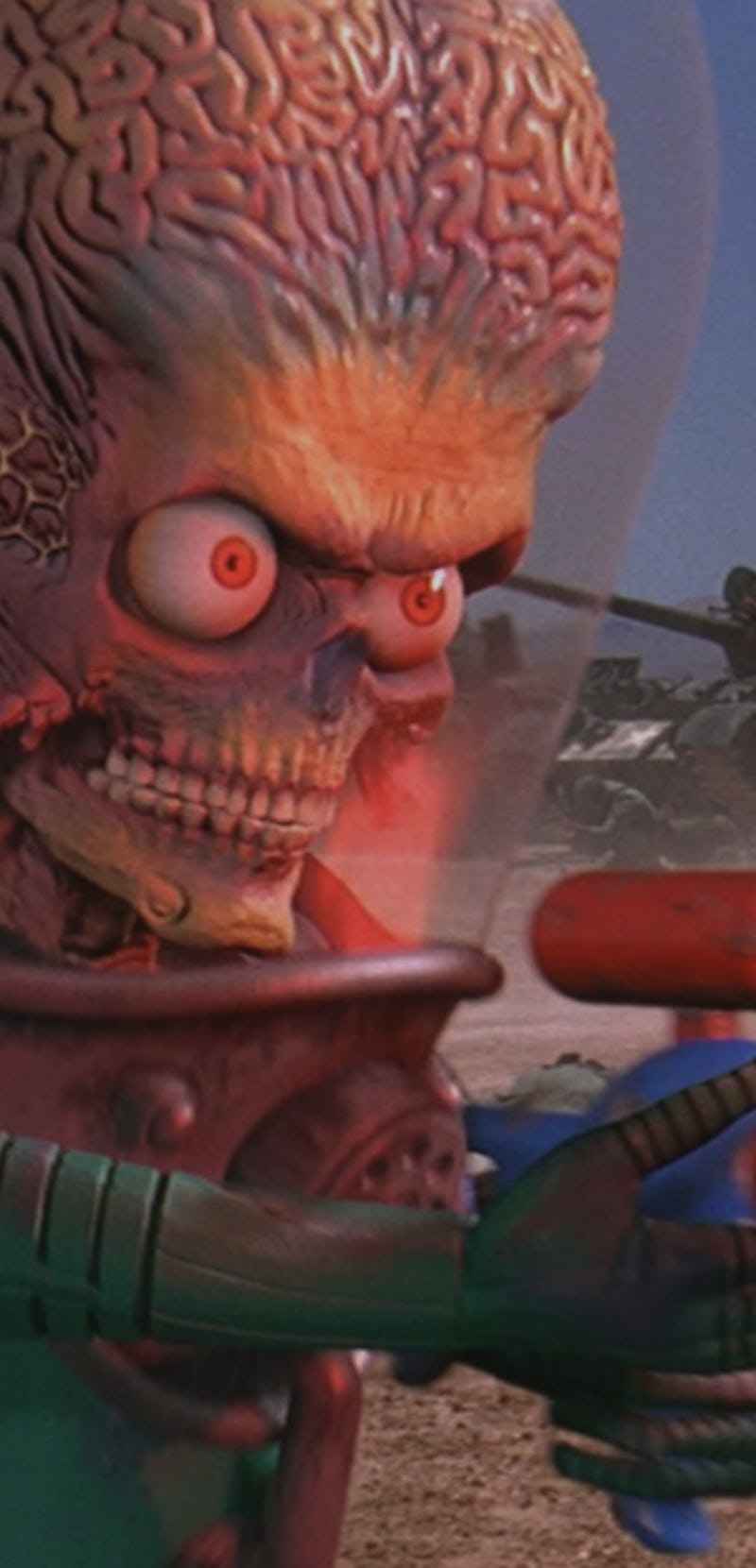 mars attacks martian firing a ray gun