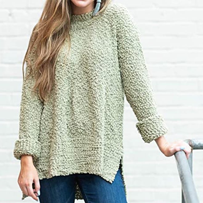 MEROKEETY Sherpa Knit Sweater