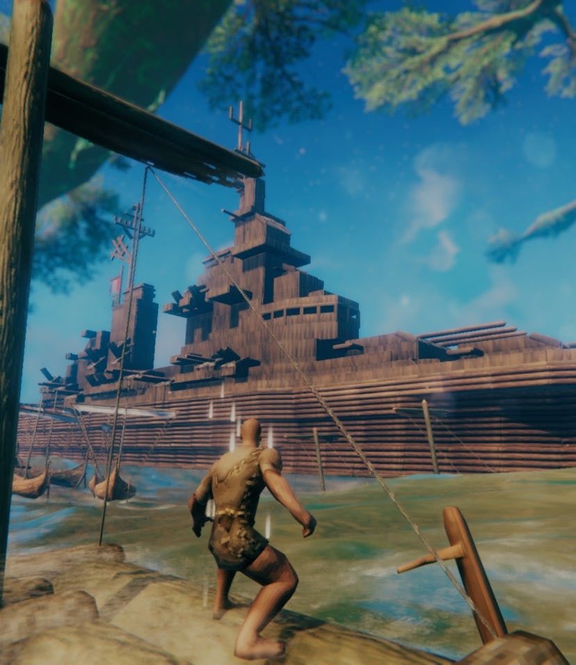 A player of 'Valheim' recreated the USS Iowa battleship in the Viking survival game.