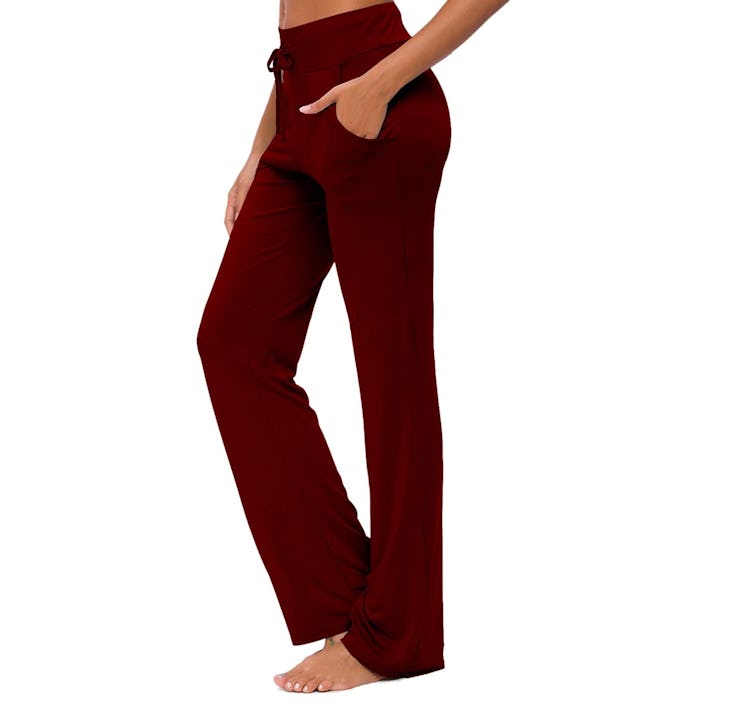 ADANIKI Drawstring Flare Yoga Pants