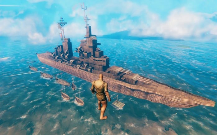 A player of 'Valheim' recreated the USS Iowa battleship in the Viking survival game.