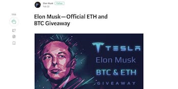 Scammers duped a man into sending $560,000 worth of bitcoin to a fake Elon Musk.