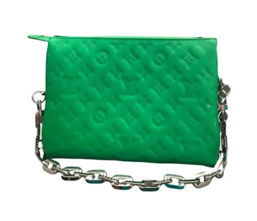 Coussin Leather Handbag Green