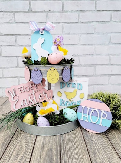 Easter Tiered Tray Set
