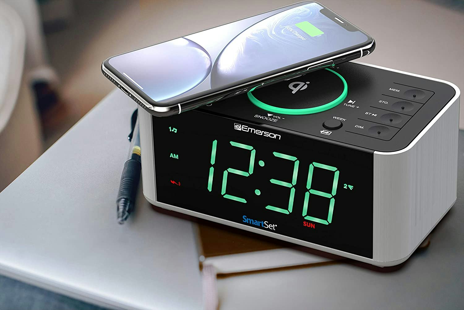 alarm clock phone charger