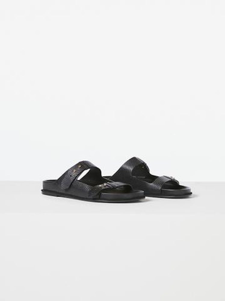 Le Colony Sandal Noir Lizard