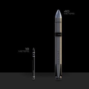 Rocket Lab's Electron rocket (left) and Neutron. The new rocket, on the left, could send up to 8,000...