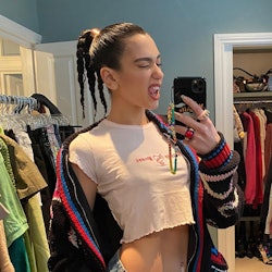 Dua Lipa with a beaded phone strap from String Ting.