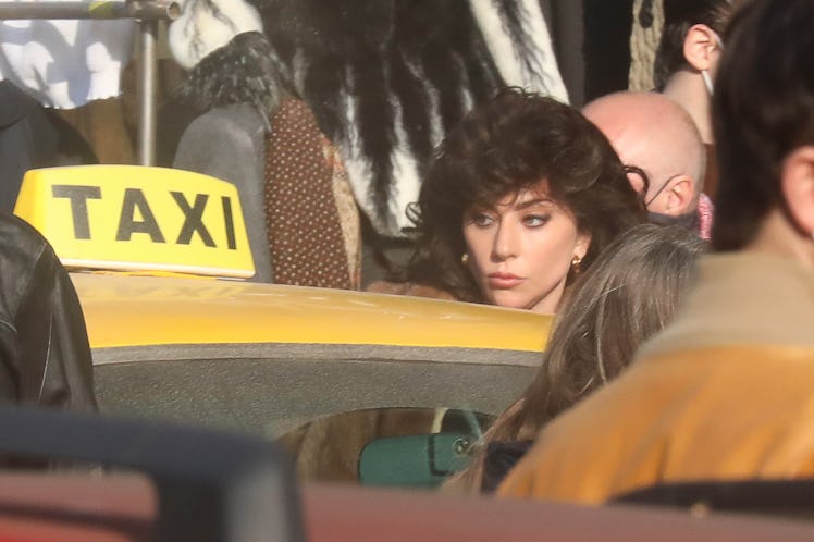 Lady Gaga on the set of House of Gucci