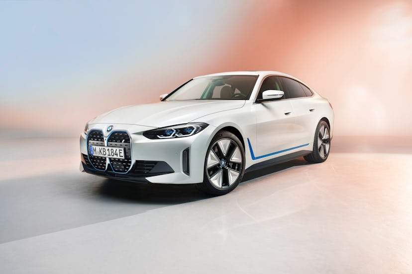 BMW i4 electric sedan. Electric vehicles. Electric cars. 