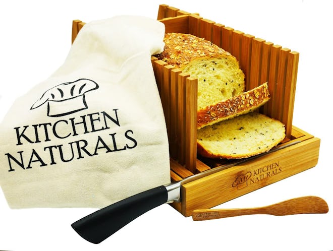 KITCHEN NATURALS Foldable Bamboo Bread Slicer