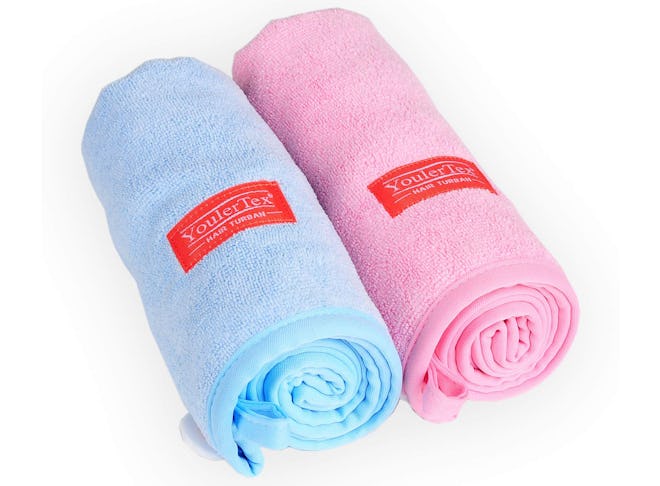 YoulerTex Microfiber Hair Towel Wrap (2-Pack)