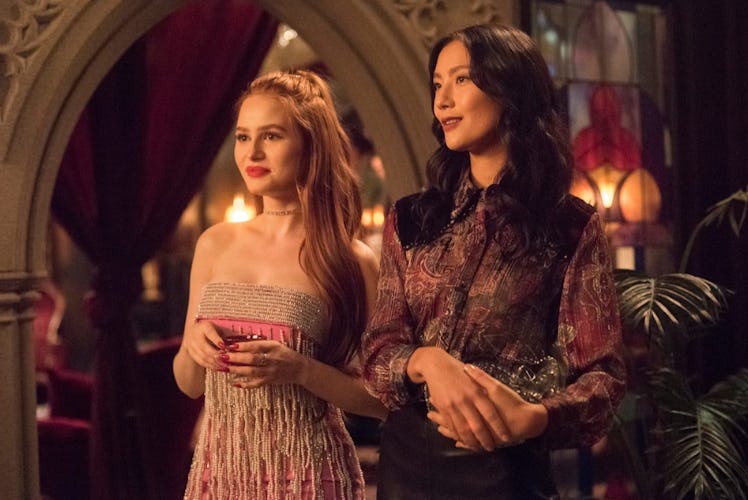 Madeleine Petsch as Cheryl and Adeline Rudolph as Minerva in Riverdale Season 5.