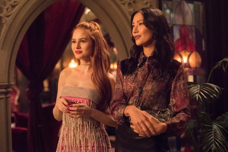 Madeleine Petsch as Cheryl and Adeline Rudolph as Minerva in Riverdale Season 5.