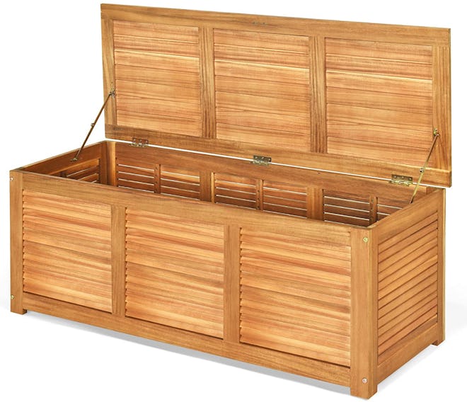 Tangkula Acacia Wood Deck Box
