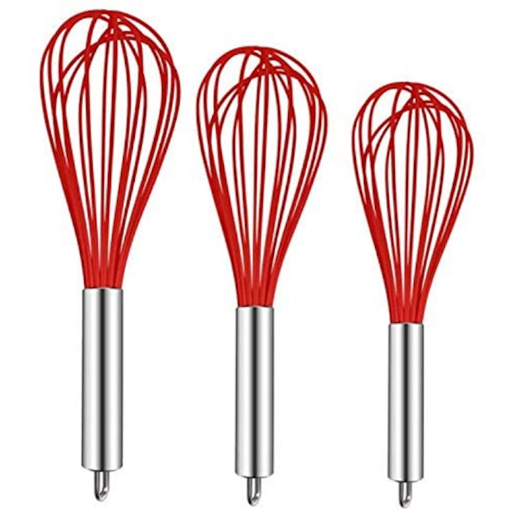 TEEVEA Silicone Balloon Whisk Set (3-Pack)