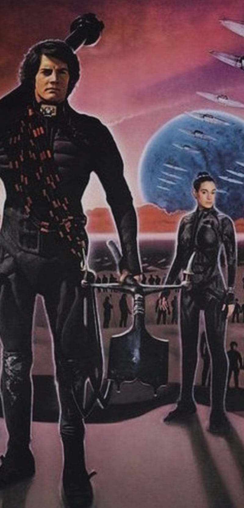 poster with characters from david lynch's dune movie