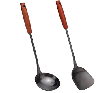 Fjnatinh Spatula & Ladle Wok Tool Set (15 Inches and 14.2 Inches) 