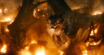 Smaug in The Hobbit: The Battle of the Five Armies.