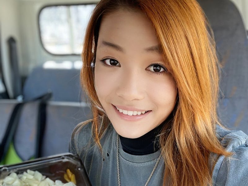 A 50-year-old in a FaceApp version of himself as a female biker.