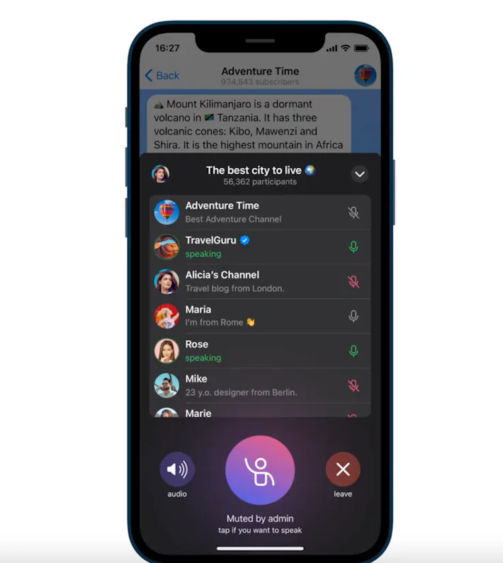 Telegram's new features suggest it wants to be the new Clubhouse