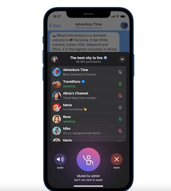Telegram Voice Chats 2.0 screenshot