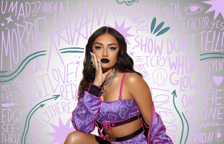 TikToker Avani Gregg in makeup from her collaboration with Morphe.