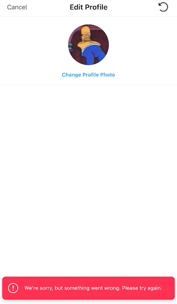 A screenshot of an Instagram user's personal settings page which shows no result. This is because of...