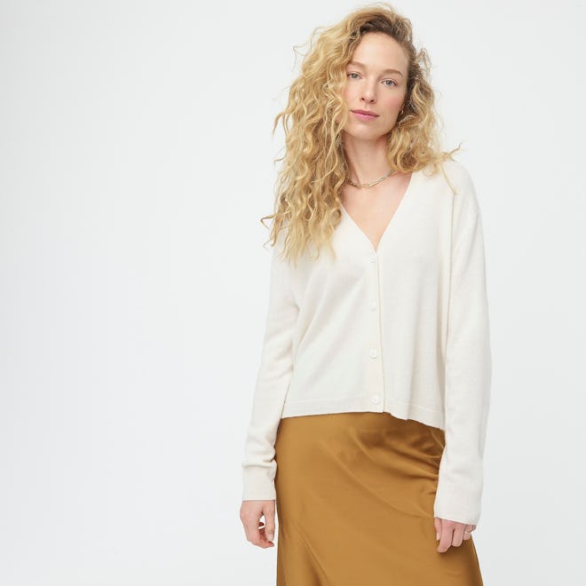 Relaxed-Fit Cashmere Cardigan Sweater