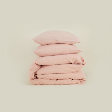 Simple Linen Bedding Blush