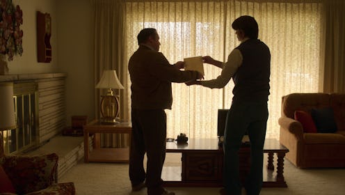 A reenactment of the salamander letter in 'Murder Among the Mormons' via the Netflix press site