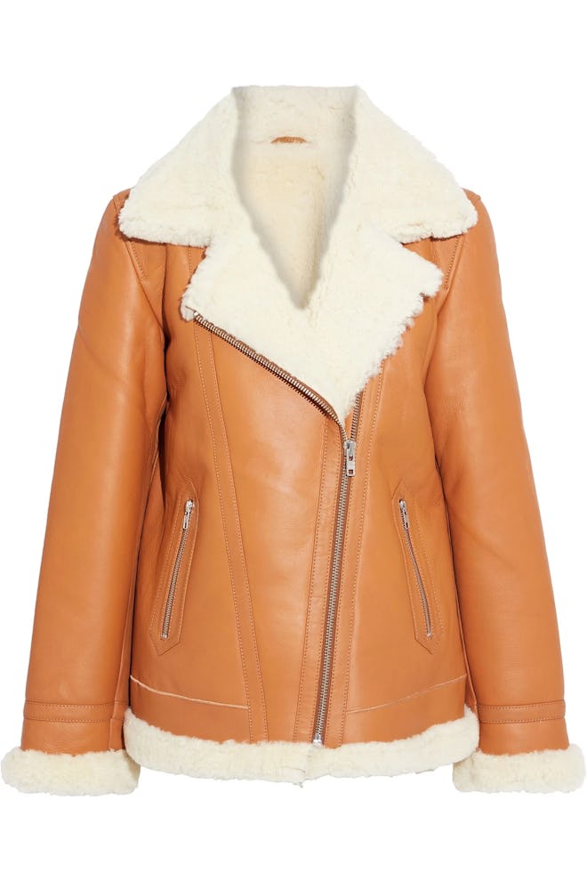 Harper Oversized Shearling Biker Jacket